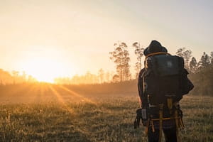 A man backpacking through Europe. Lisa, the owner of God Given Health has travelled extensively.